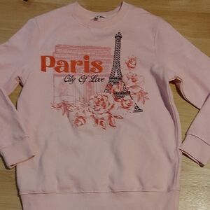 Paris City of Love Pink Sweatshirt